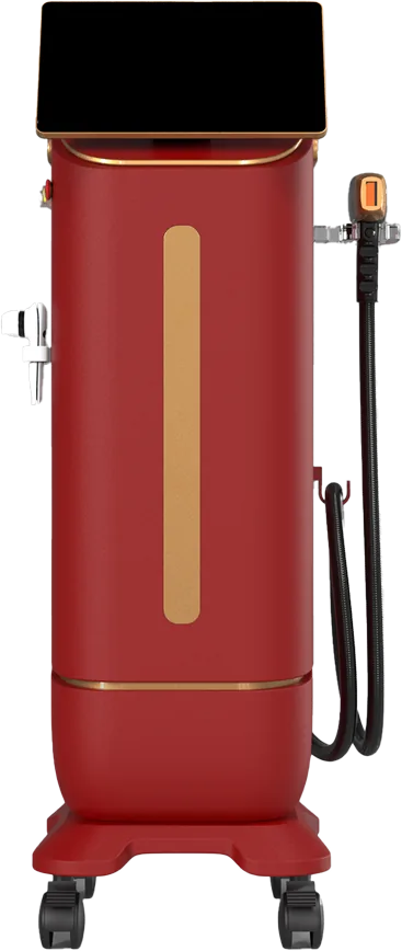 Alix BlueIce Smart KI Diodenlaser in Ruby Red mit goldener Lichtleiste